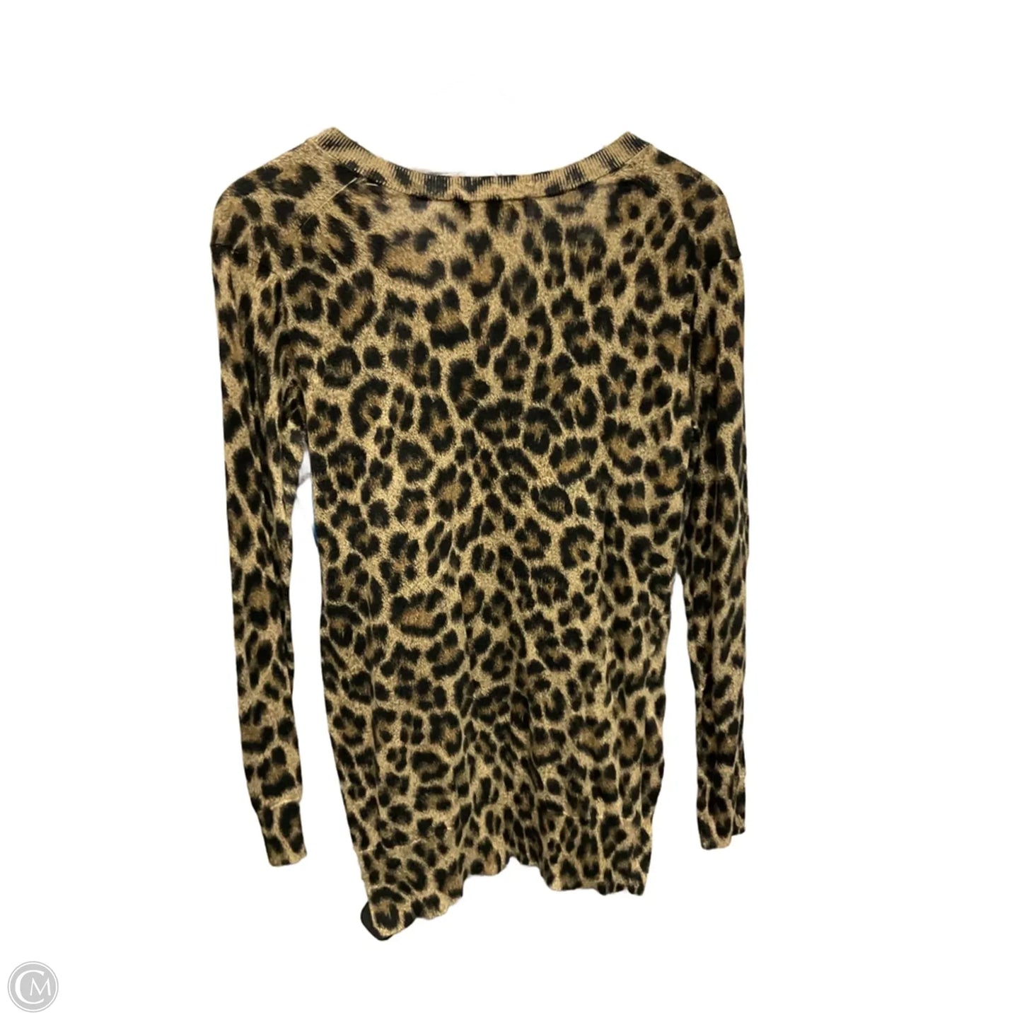Top Long Sleeve By Michael By Michael Kors In Animal Print, Size: S