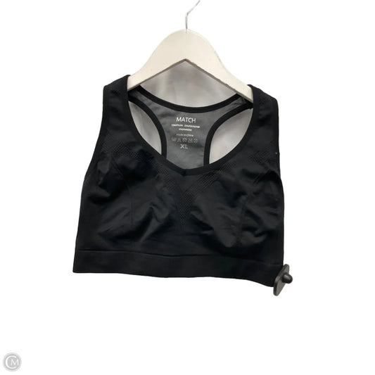 Athletic Bra By Clothes Mentor In Black, Size: Xl