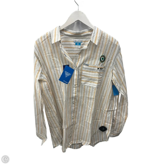 Athletic Top Long Sleeve Collar By Columbia In Multi-colored, Size: M