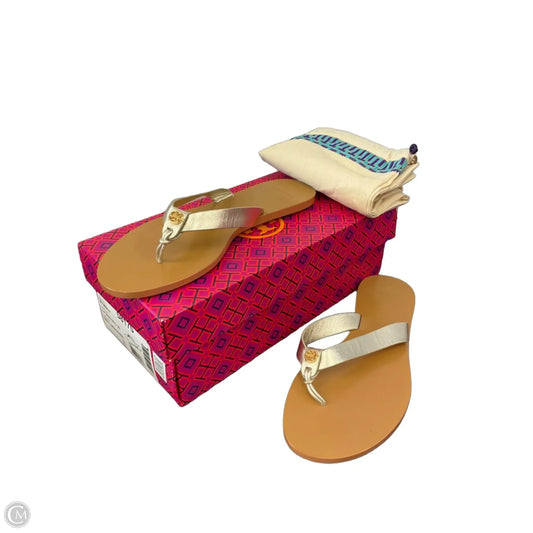 Sandals Designer By Tory Burch In Gold, Size: 8.5