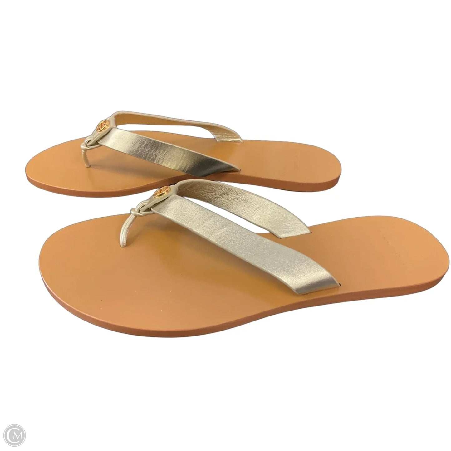 Sandals Designer By Tory Burch In Gold, Size: 8.5