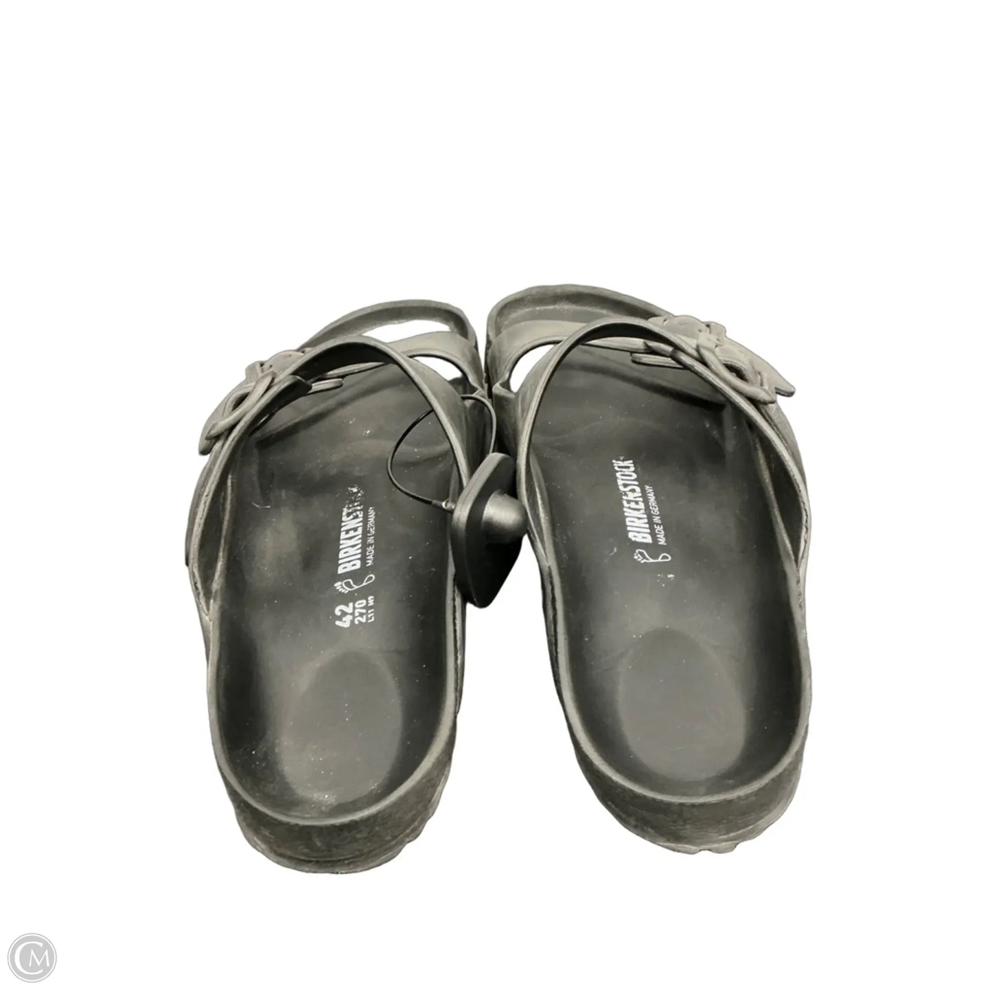 Sandals Flats By Birkenstock In Black, Size: 11