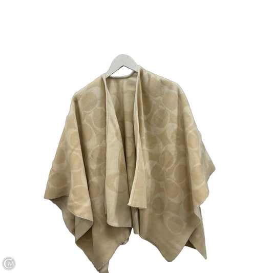 Poncho Designer By Coach In Tan, Size: Osfm