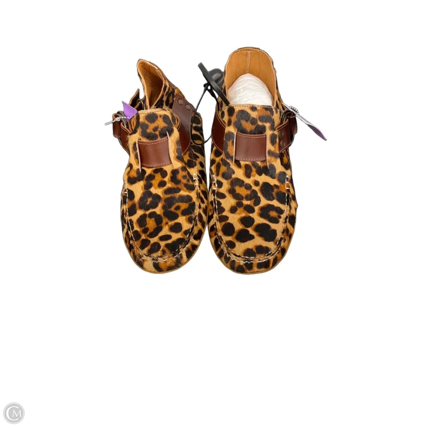 Boots Ankle Flats By Clothes Mentor In Animal Print, Size: 8.5
