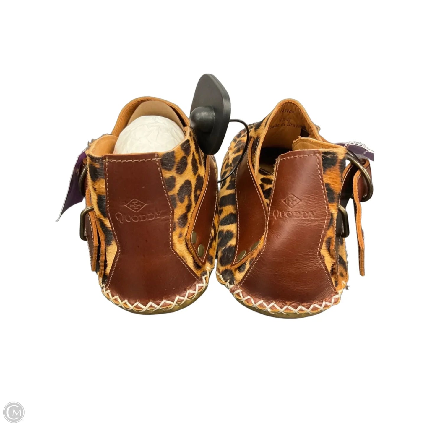 Boots Ankle Flats By Clothes Mentor In Animal Print, Size: 8.5