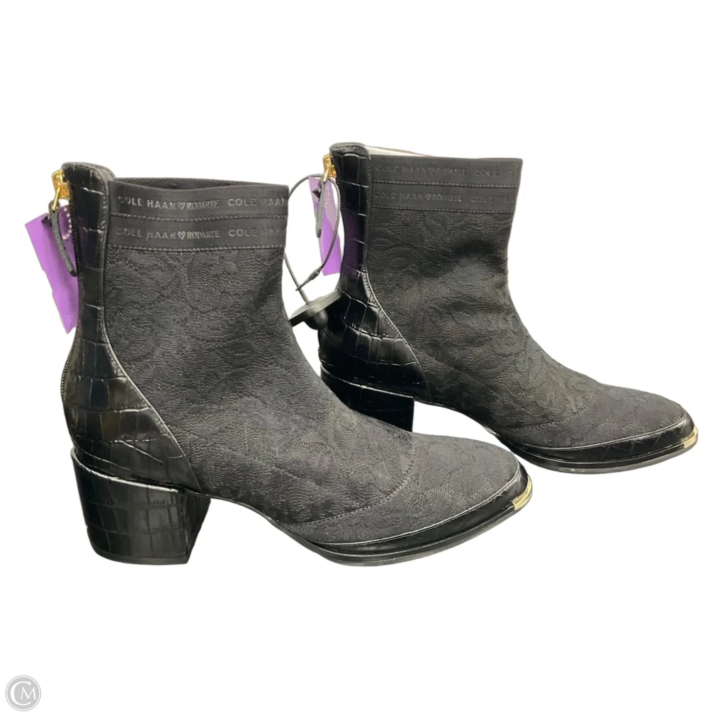 Boots Ankle Heels By Cole-haan In Black, Size: 8.5