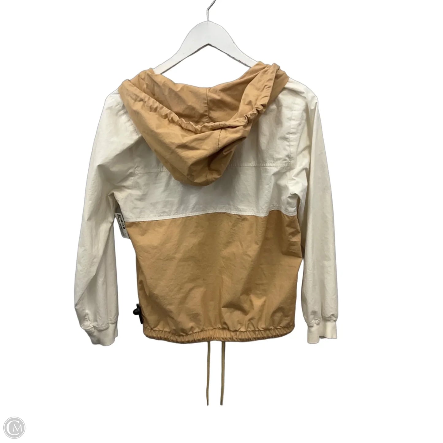 Jacket Windbreaker By The Drop In Cream & Orange, Size: S