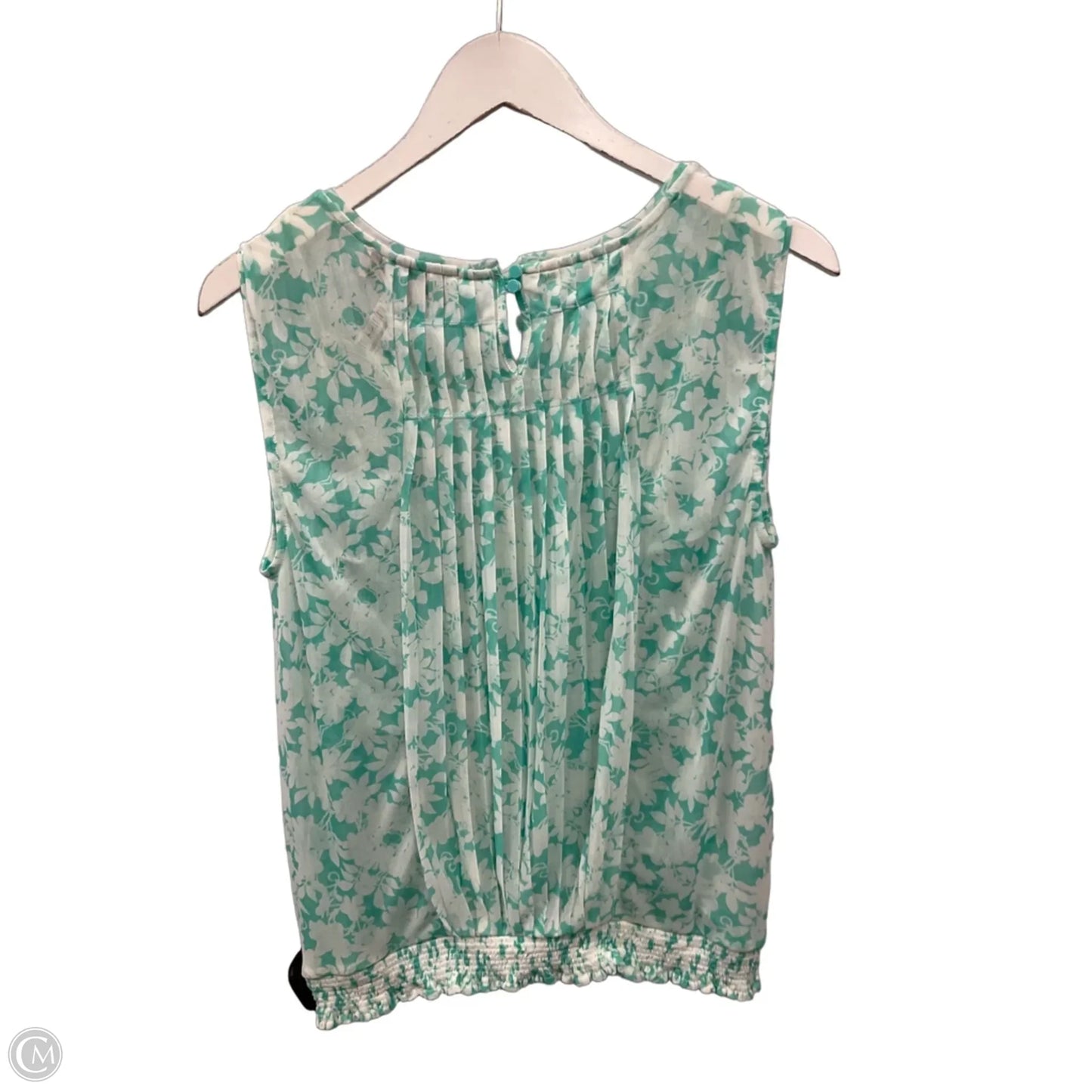 Top Sleeveless By Loft In Aqua, Size: S