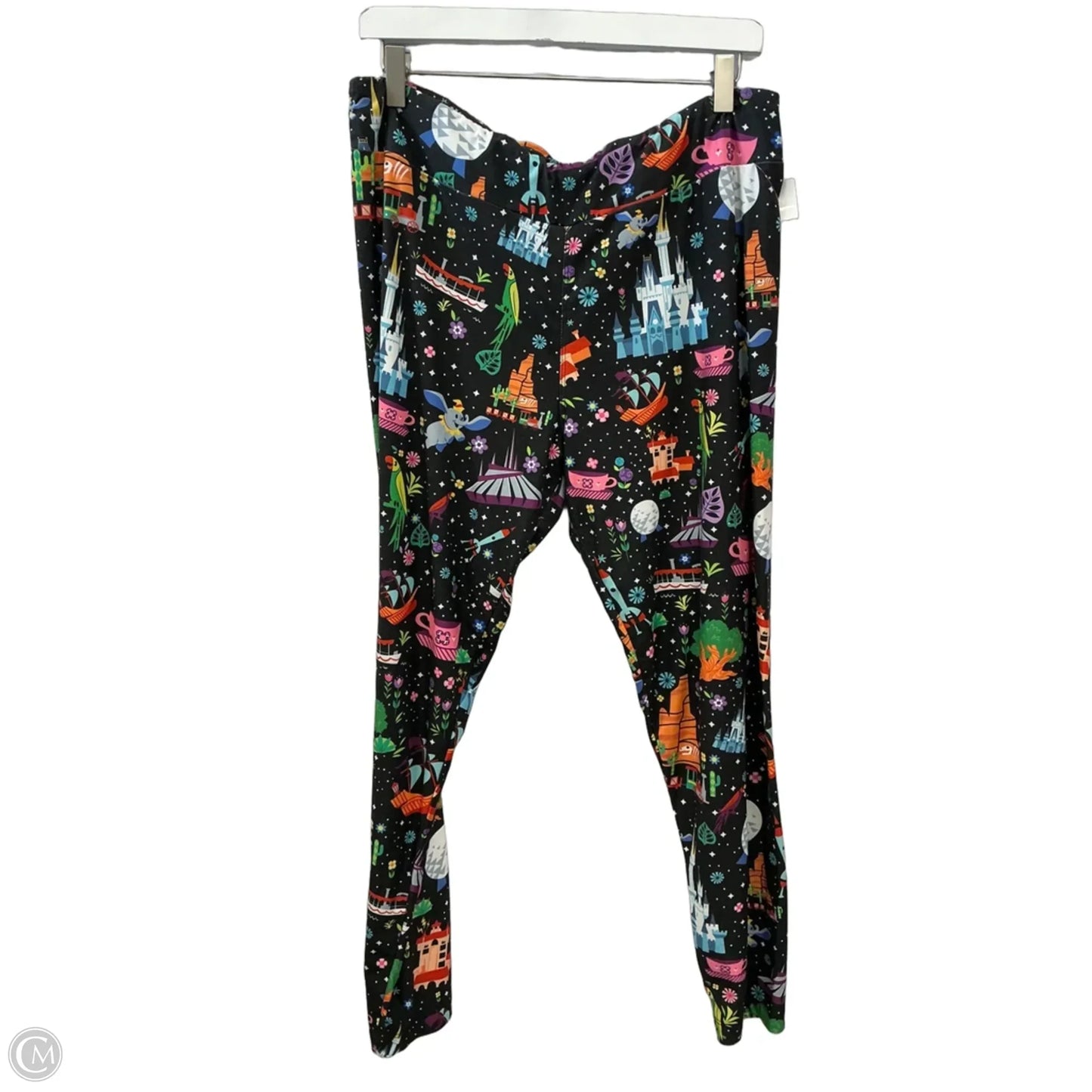 Athletic Leggings By Disney In Black, Size: Xl