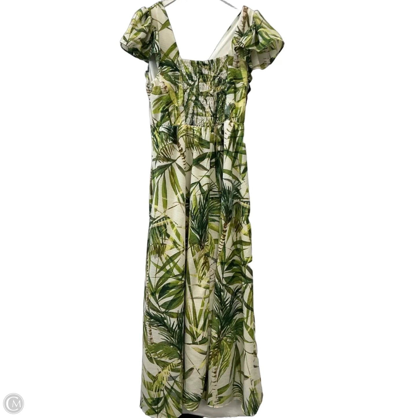 Dress Casual Maxi By Taylor In Green & White, Size: 12