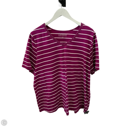 Top Short Sleeve By Catherines In Purple, Size: 1x