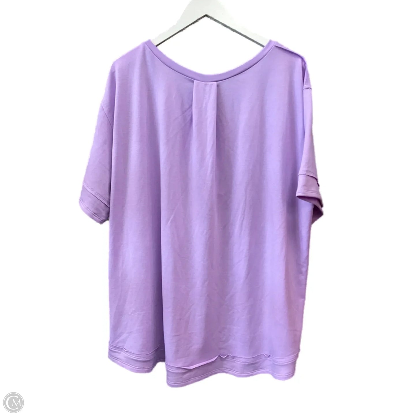 Top Short Sleeve By Andree By Unit In Purple, Size: 1x