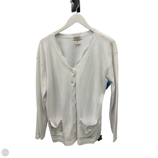 Cardigan By Clothes Mentor In White, Size: M