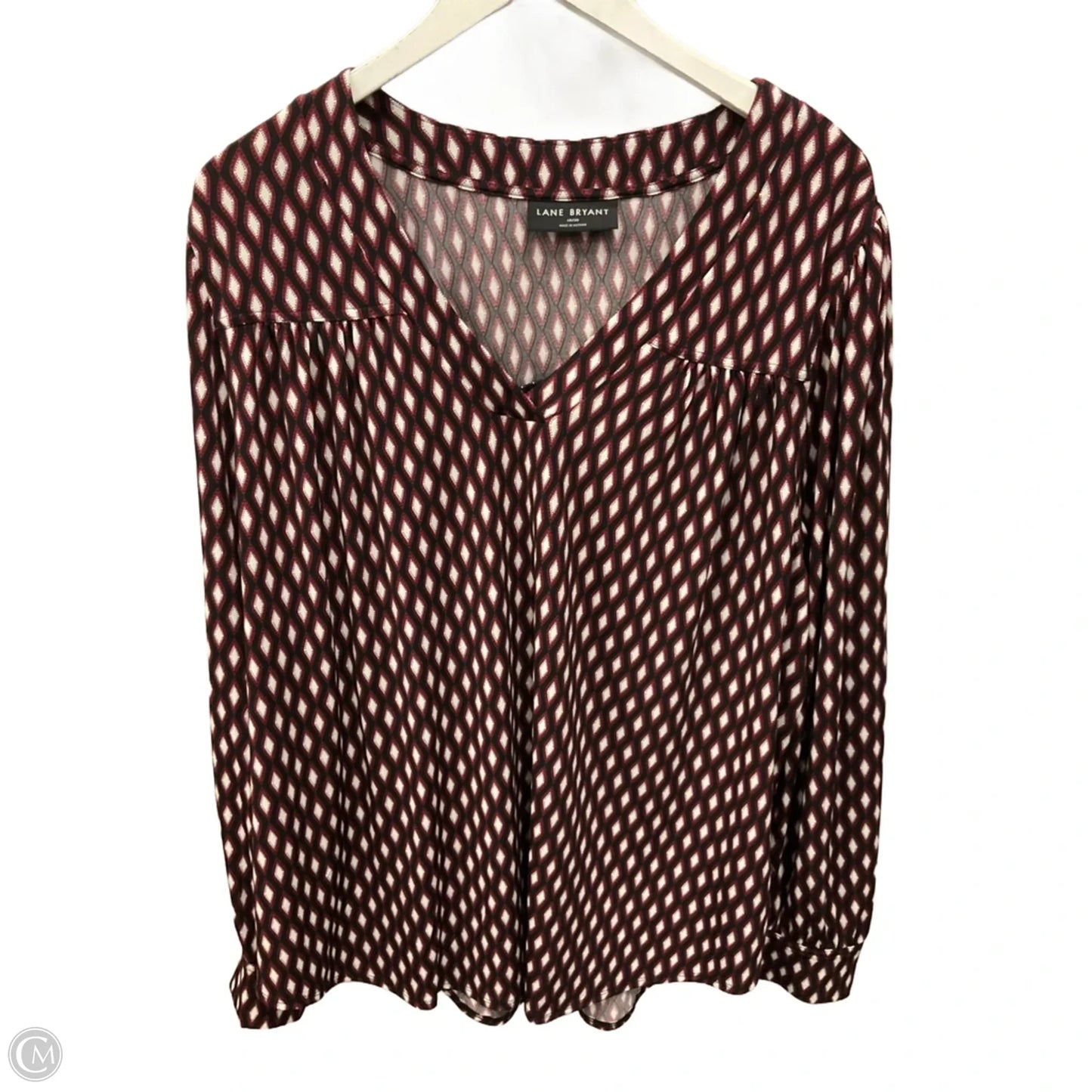 Top Long Sleeve By Lane Bryant In Black & Red, Size: 1x