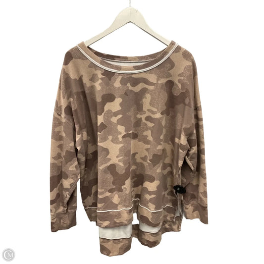 Top Long Sleeve By Clothes Mentor In Camouflage Print, Size: 2x