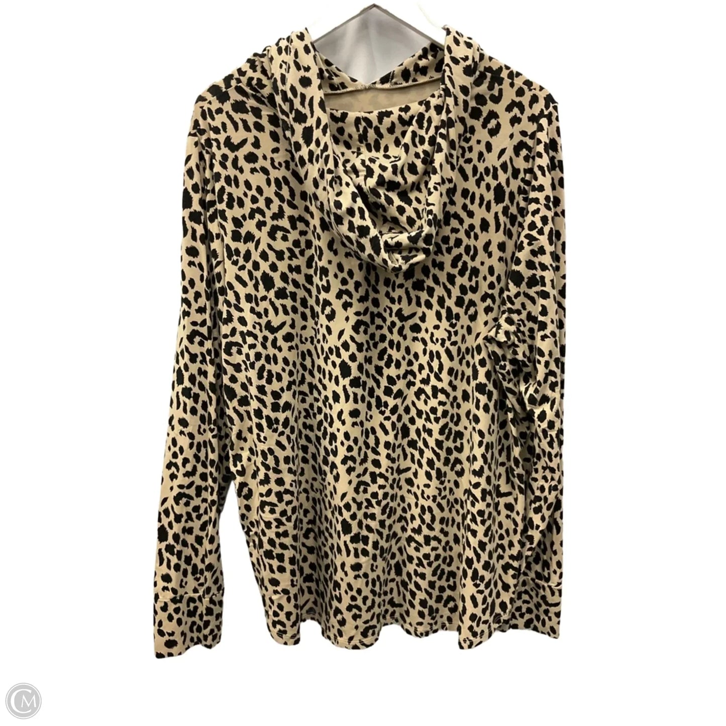 Top Long Sleeve By Belle By Kim Gravel In Animal Print, Size: 2x