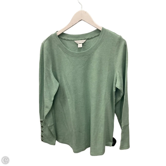 Top Long Sleeve Basic By Christopher And Banks In Green, Size: L