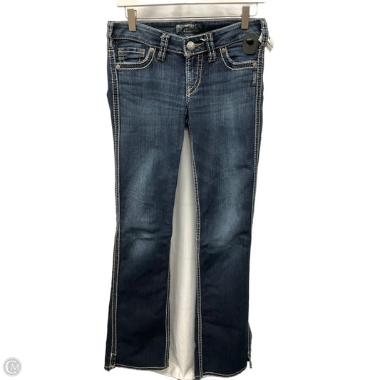 Jeans Boot Cut By Silver In Blue Denim, Size: 6