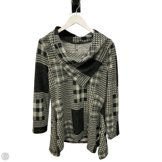 Top Long Sleeve By Radzoli In Grey & Tan, Size: S