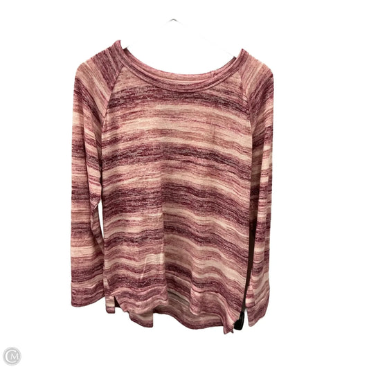 Top Long Sleeve Basic By Sonoma In Pink, Size: L