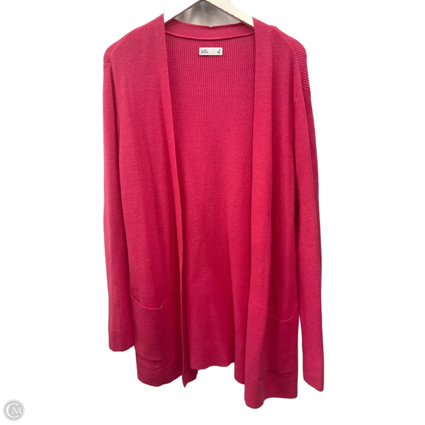 Sweater Cardigan By Croft And Barrow In Pink, Size: Xl