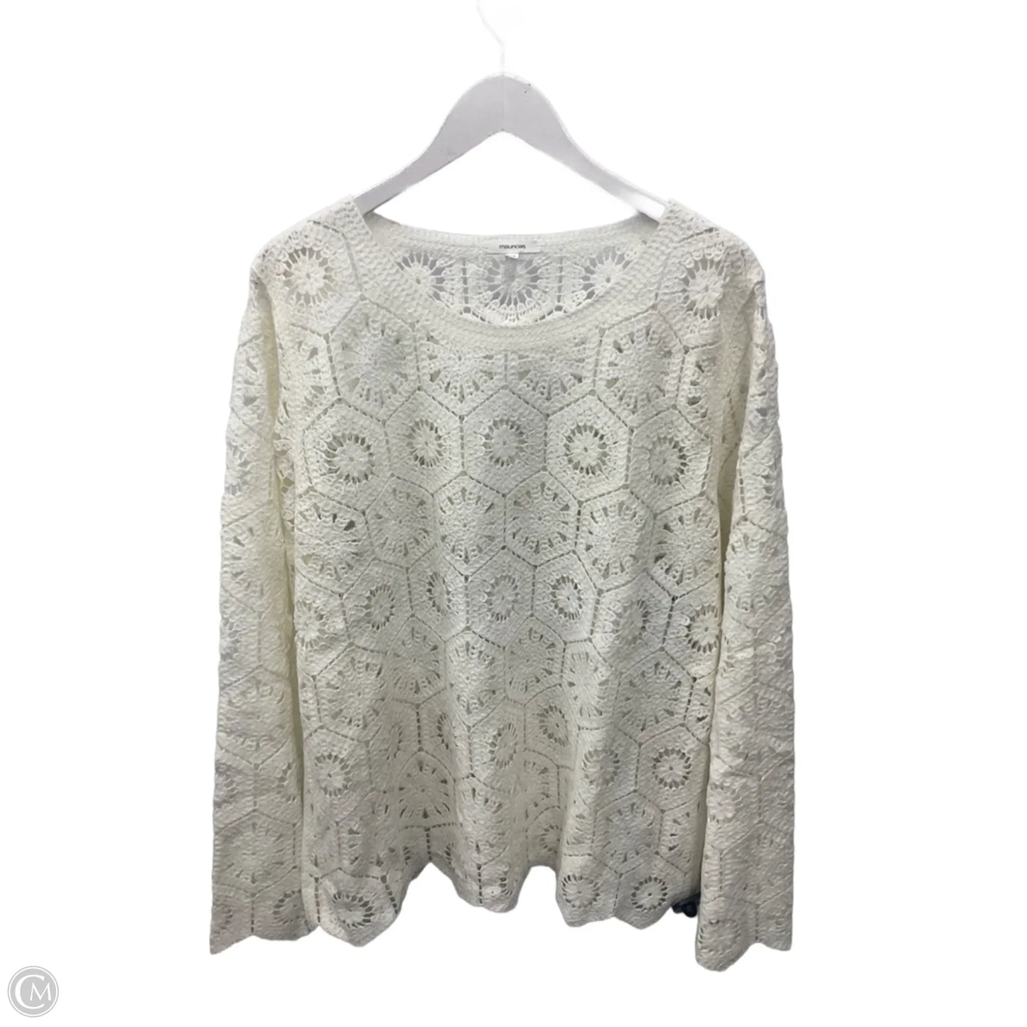 Sweater By Maurices In Cream, Size: Xxl