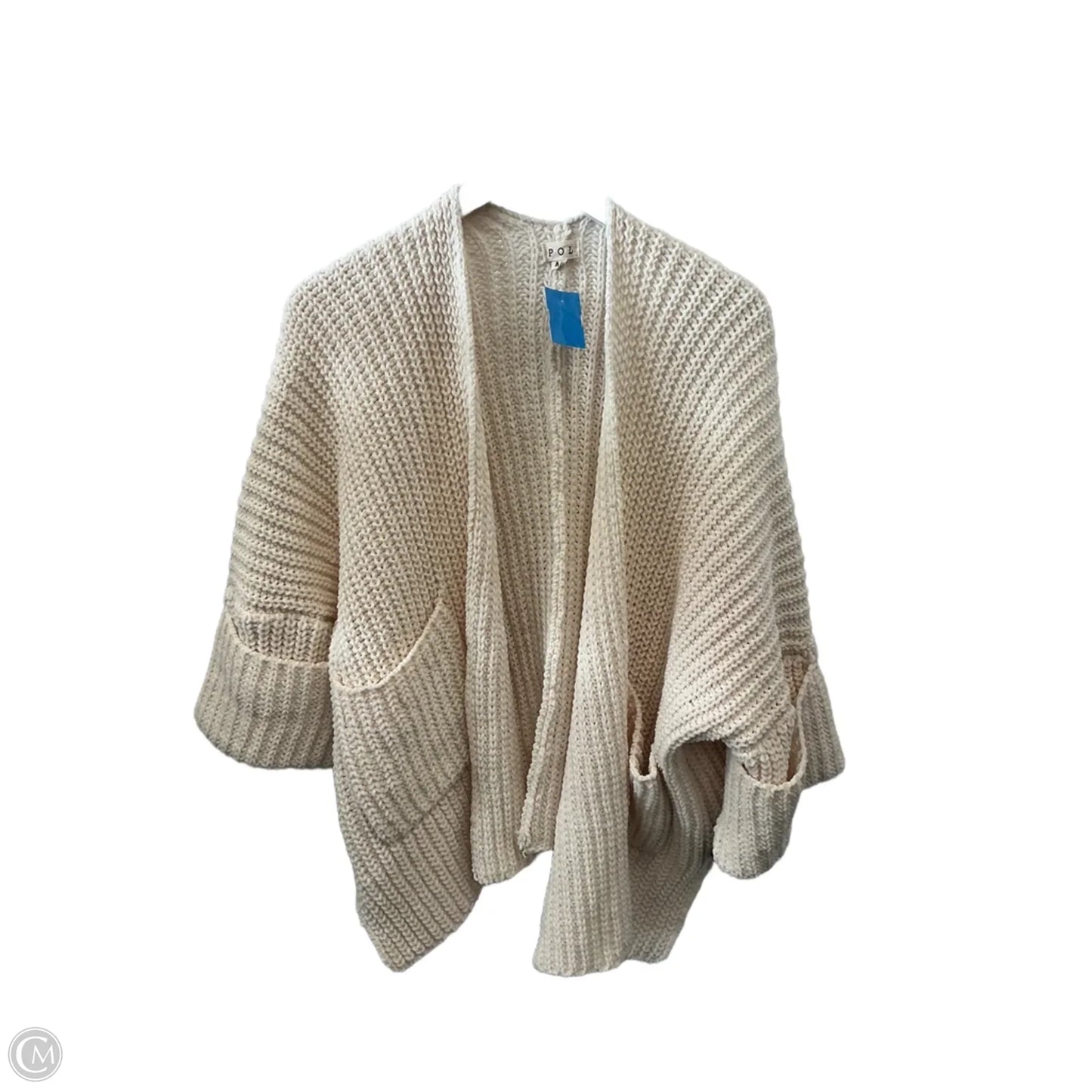 Sweater Cardigan By Pol In Cream, Size: M