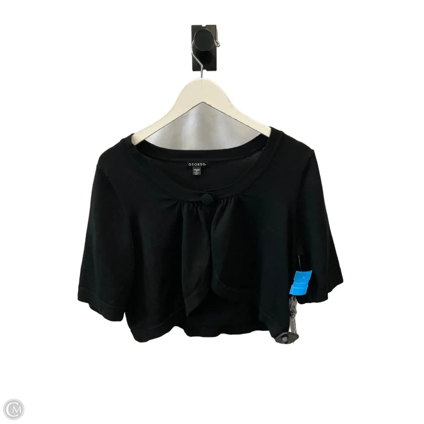 Sweater Cardigan By George In Black, Size: Xxl
