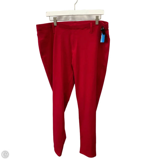 Pants Leggings By Faded Glory In Red, Size: Xxl