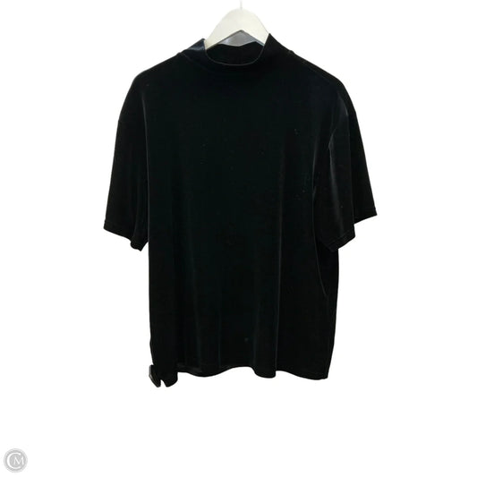 Top Short Sleeve By Dressbarn In Black, Size: 1x