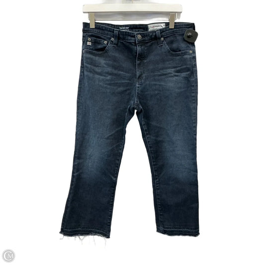 Jeans Cropped By Adriano Goldschmied In Blue Denim, Size: 12