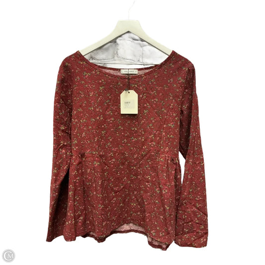 Top Long Sleeve By Clothes Mentor In Red, Size: 2x