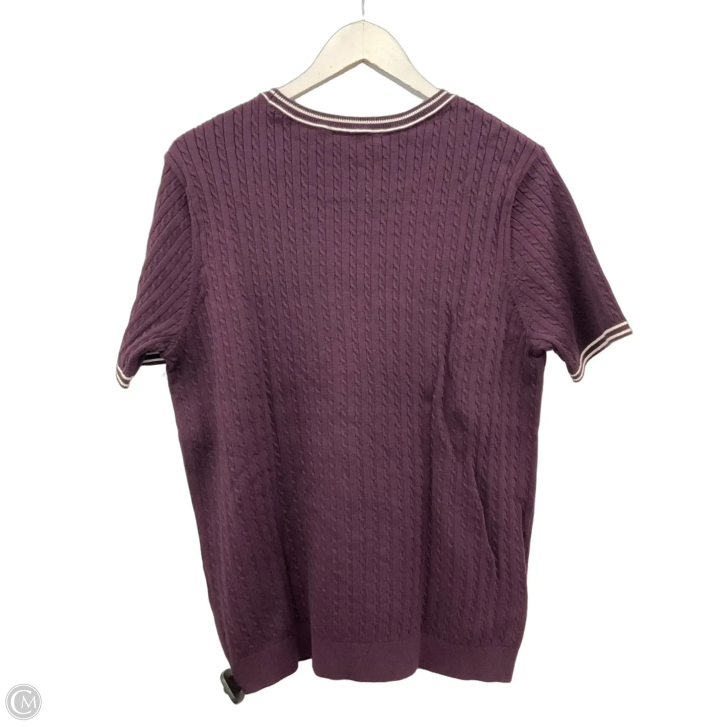 Top Short Sleeve By Tommy Hilfiger In Purple, Size: Xl