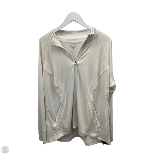 Athletic Jacket By Athleta In White, Size: 2x