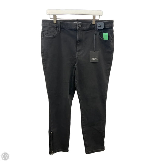 Jeans Boot Cut By Simply Vera In Black Denim, Size: 18