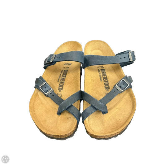 Sandals Flats By Birkenstock In Navy, Size: 7