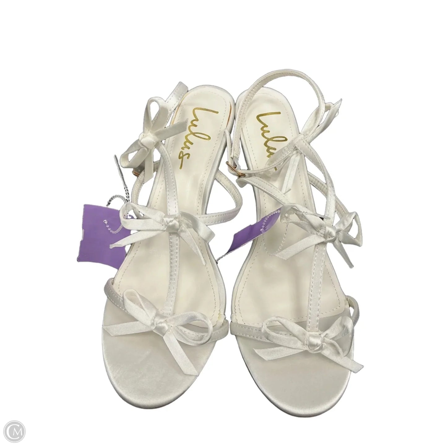 Sandals Heels Stiletto By Lulus In White, Size: 9