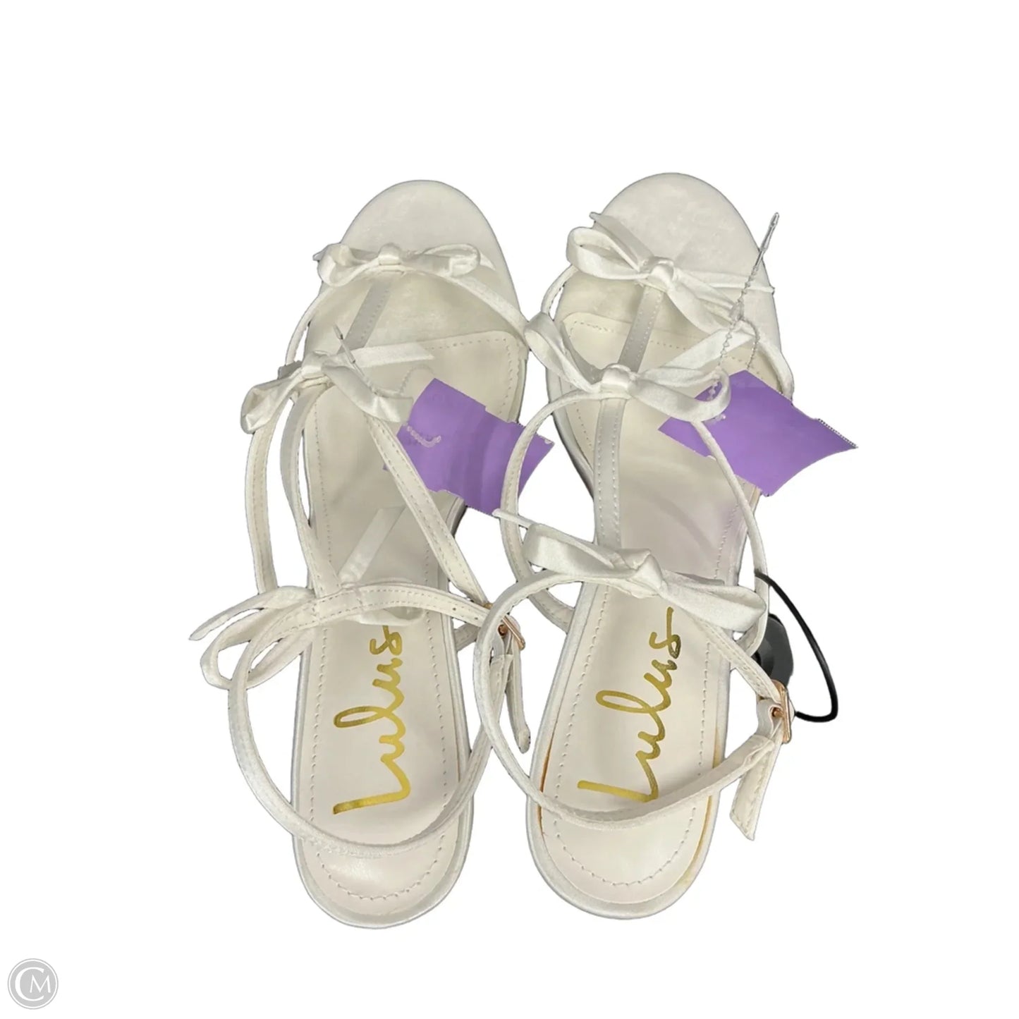 Sandals Heels Stiletto By Lulus In White, Size: 9