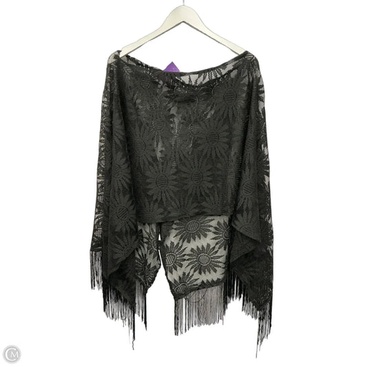 Poncho By Clothes Mentor In Black, Size: Osfm
