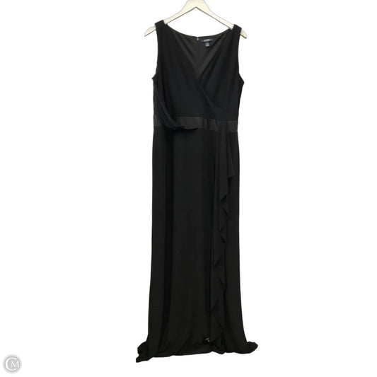 Dress Casual Maxi By Chaps In Black, Size: L