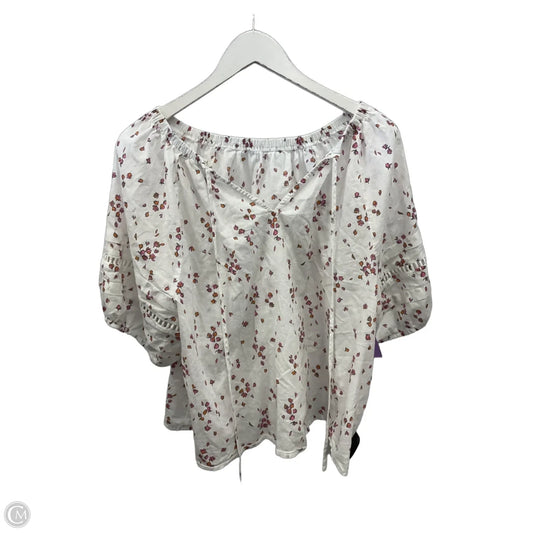 Top Short Sleeve By Ana In White, Size: Xxl