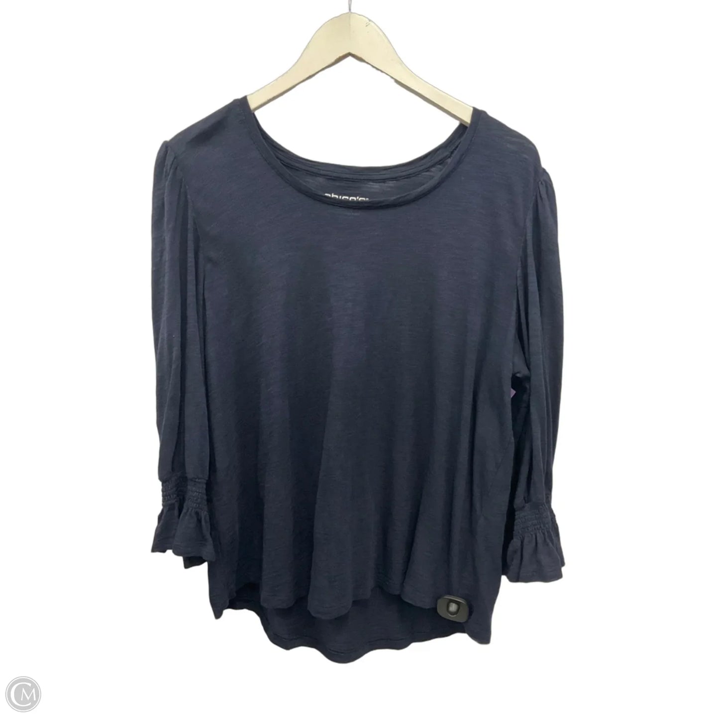 Top 3/4 Sleeve By Chicos In Navy, Size: Xl