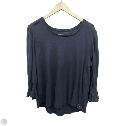 Top 3/4 Sleeve By Chicos In Navy, Size: Xl