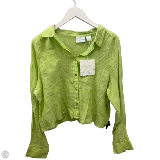 Top Long Sleeve By Cynthia Rowley In Green, Size: Xl