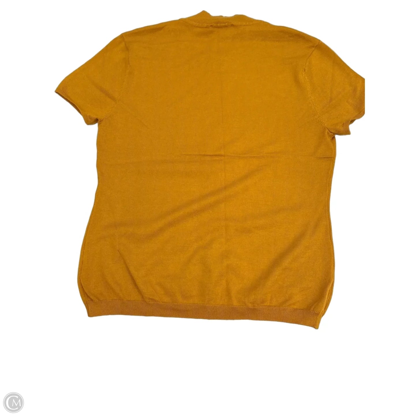 Top Short Sleeve By Philosophy In Gold, Size: L
