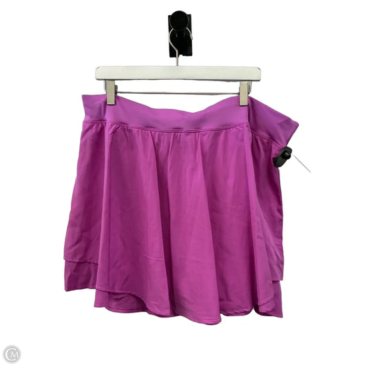 Athletic Skort By Mta Sport In Pink, Size: 2x