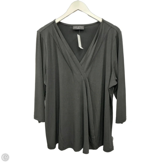 Top 3/4 Sleeve By Lane Bryant In Black, Size: 1x