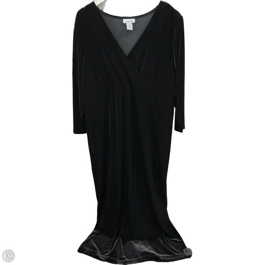 Dress Party Long By Avenue In Black, Size: 1x