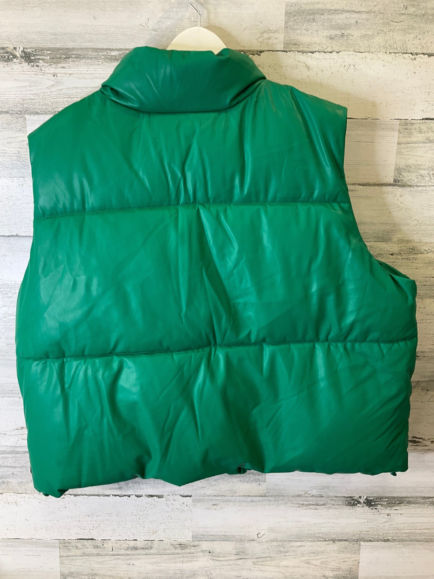 Vest Puffer & Quilted By Fashion Nova In Green, Size: 3x