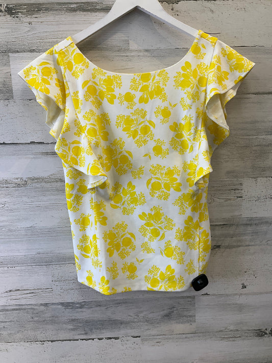 Yellow Top Short Sleeve Ann Taylor, Size S